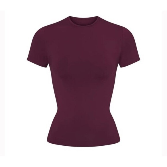 Skims Soft Smoothing Seamless Short Sleeve T- Shirt - Medium - Picture 1 of 4